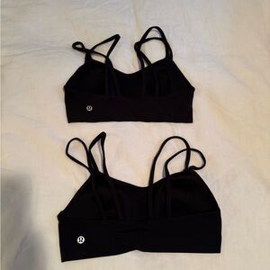 lululemon athletica Dual Black Strappy Sports Bras